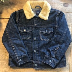 Gap Kids Sherpa Collar Jean Jacket - Size S